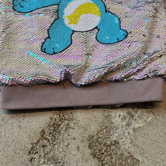 Lola and the Boys Sequins Flip Care Bear Bomber Jacket Size 4 - Picture 4 of 13